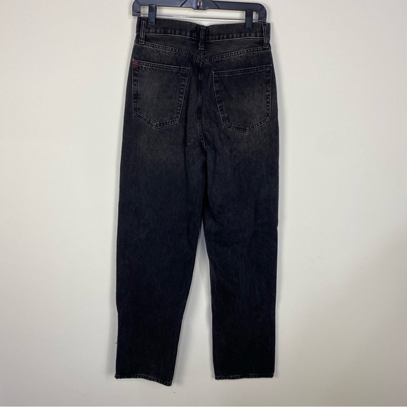 BDG Black High Rise Baggy Distressed Ripped Straight Leg Jeans - Picture 2 of 4